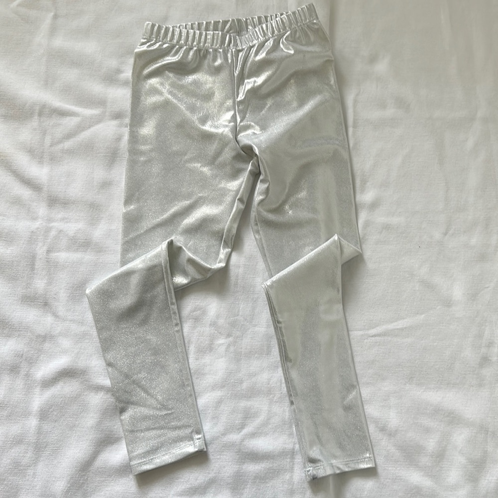 Girls Silver Leggings